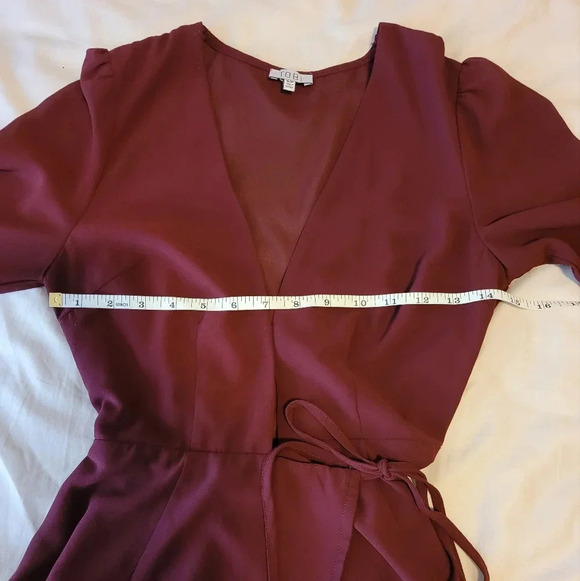 TOBI Burgundy wrap dress - Picture 5 of 8